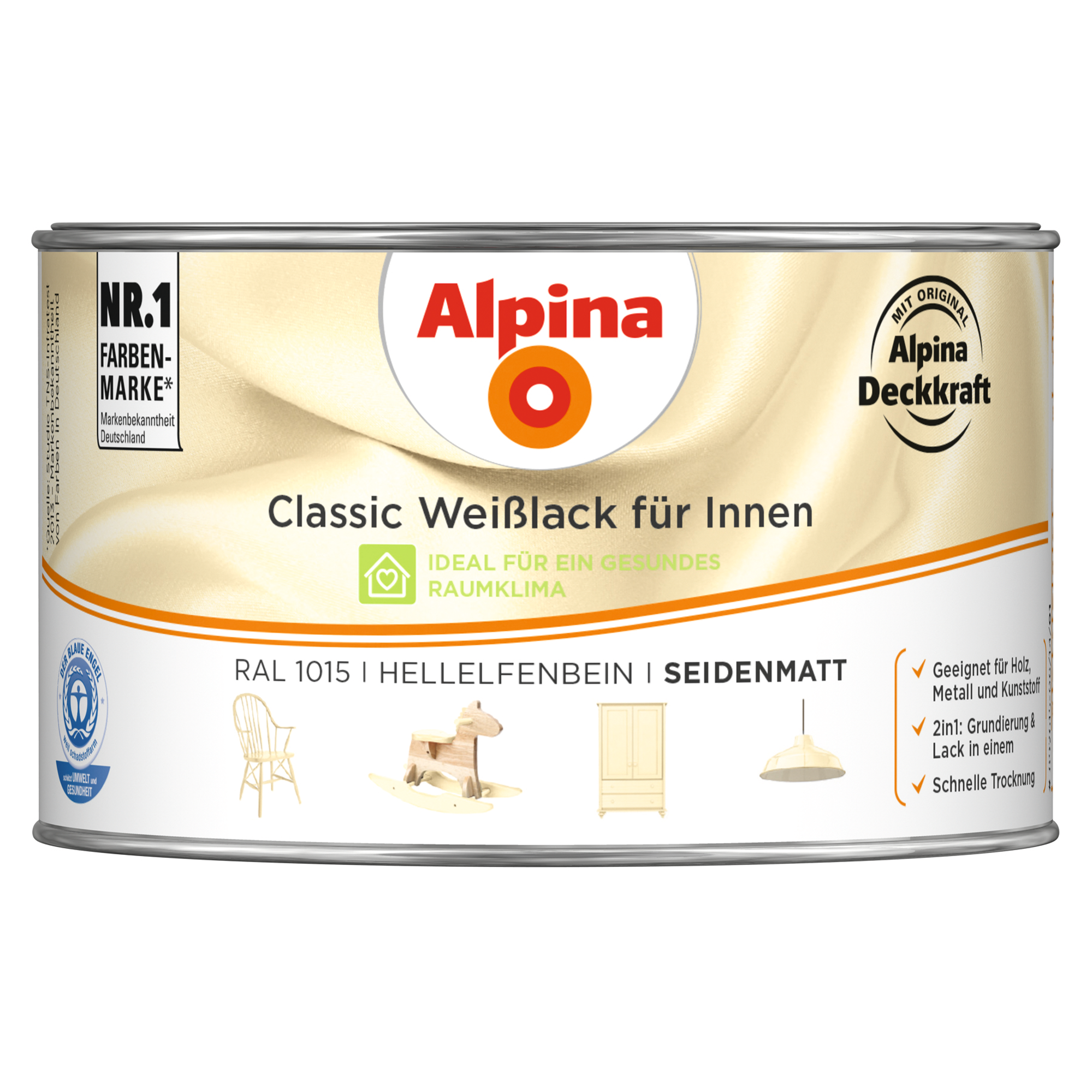 Weißlack für Innen elfenbeinfarben seidenmatt 300 ml + product picture