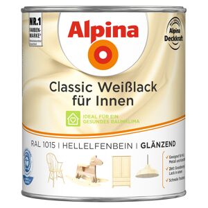 Alpina Classic Weißlack für Innen, hellelfenbein, glänzend, 750 ml