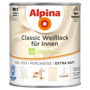 Alpina Classic Weißlack für Innen, perlweiß, extra matt, 750 ml