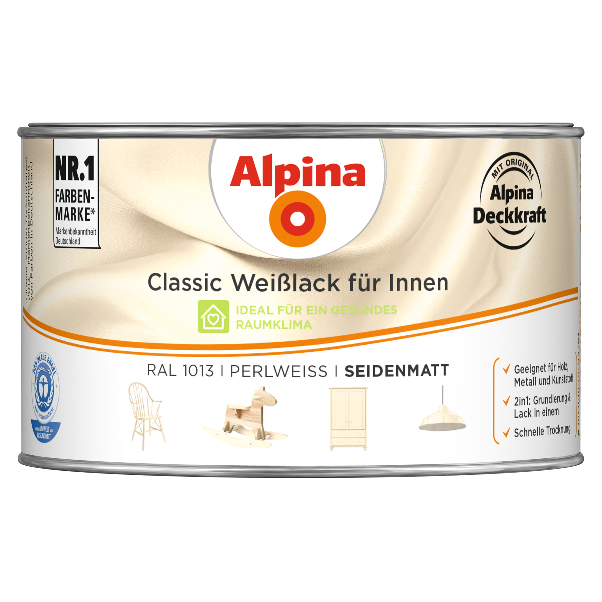 Weißlack für Innen perlweiß seidenmatt 300 ml + product picture