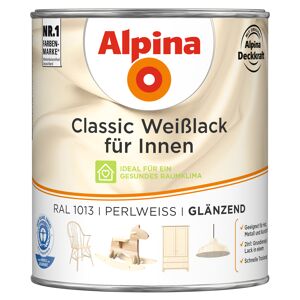 Alpina Classic Weißlack für Innen, perlweiß, glänzend, 750 ml