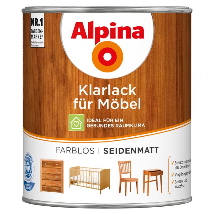 Alpina Klarlack Fur Mobel Seidenmatt 0 75 L ǀ Toom Baumarkt