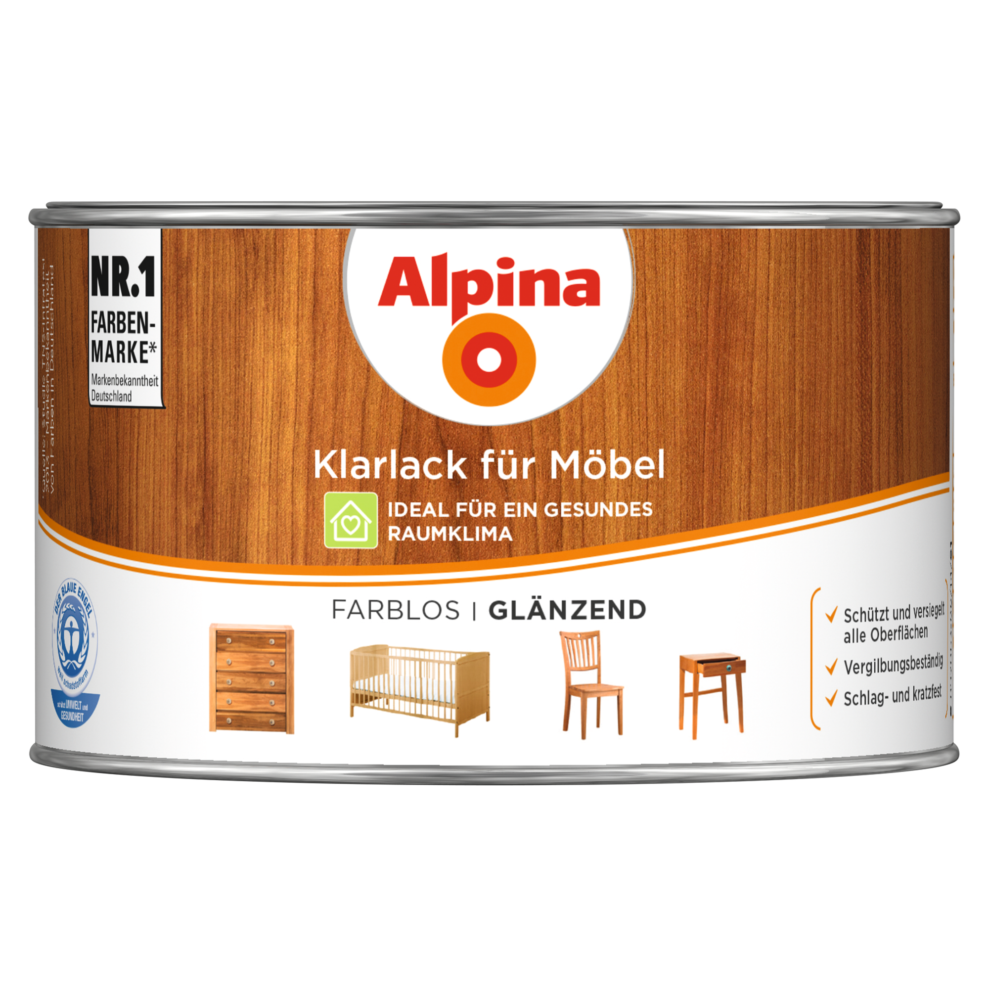 Alpina Klarlack für Möbel glänzend 0,3 l