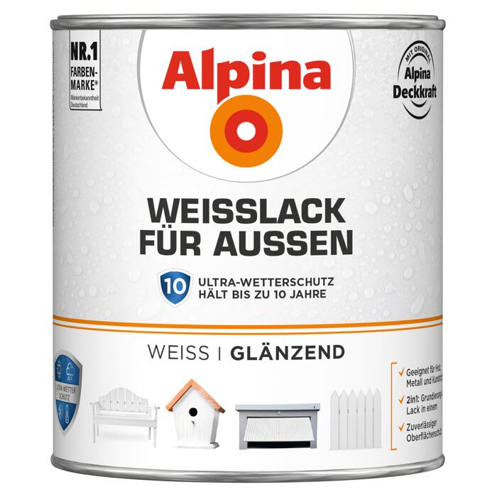 Alpina Alpina Weisslack Fur Aussen Glanzend 750 Ml ǀ Toom Baumarkt