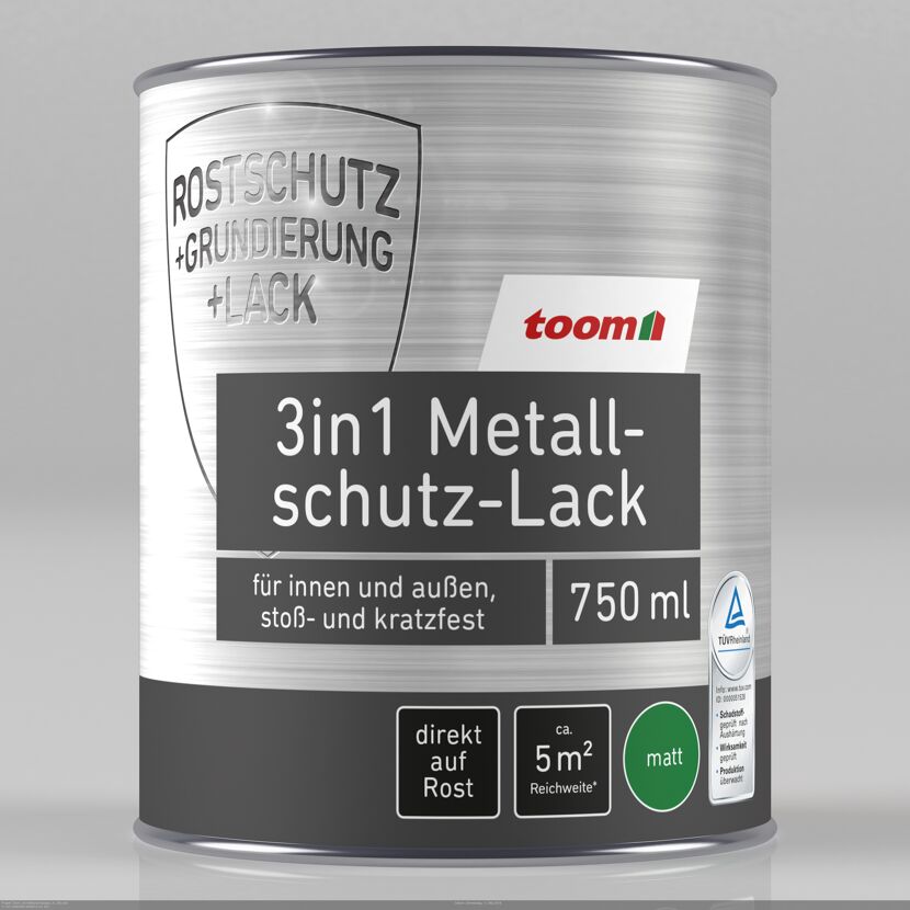toom 3in1 Metallschutz-Lack 750 ml Dose