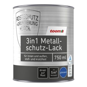 3in1 Metallschutzlack silberfarben glänzend 750 ml