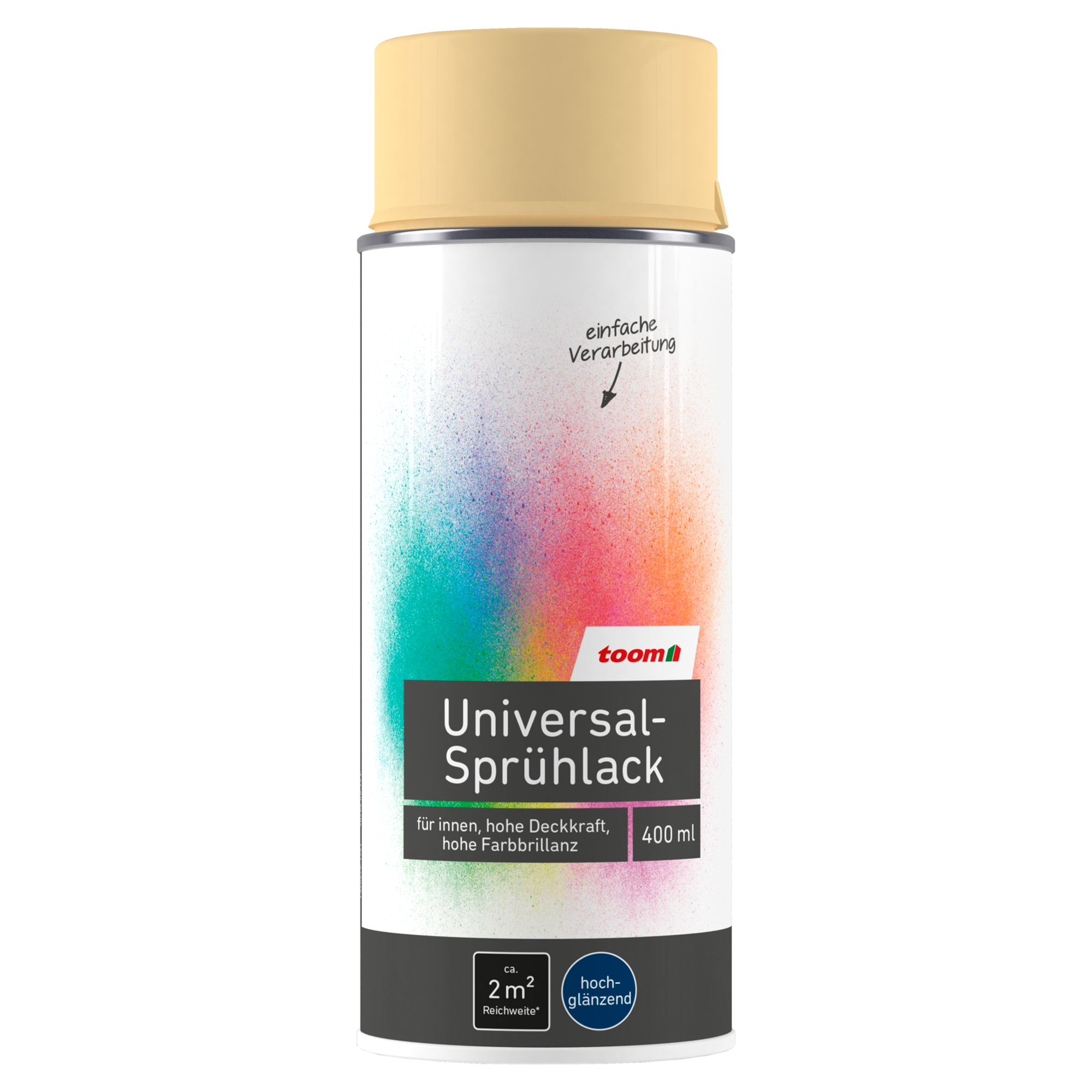 Universal-Sprühlack 'Champagner' elfenbeinfarben glänzend 400 ml + product picture