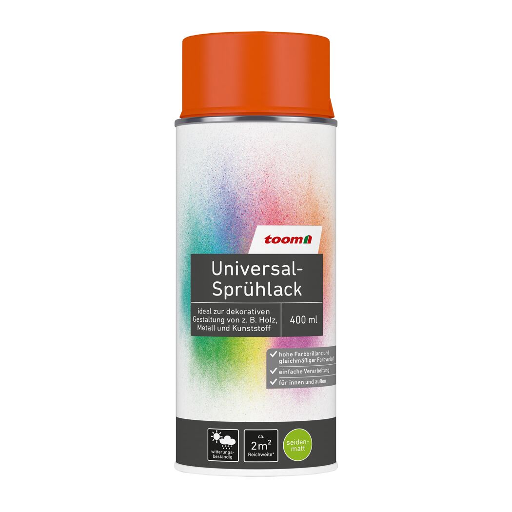 Orange Sprühdose Universal-Sprühlack von toom