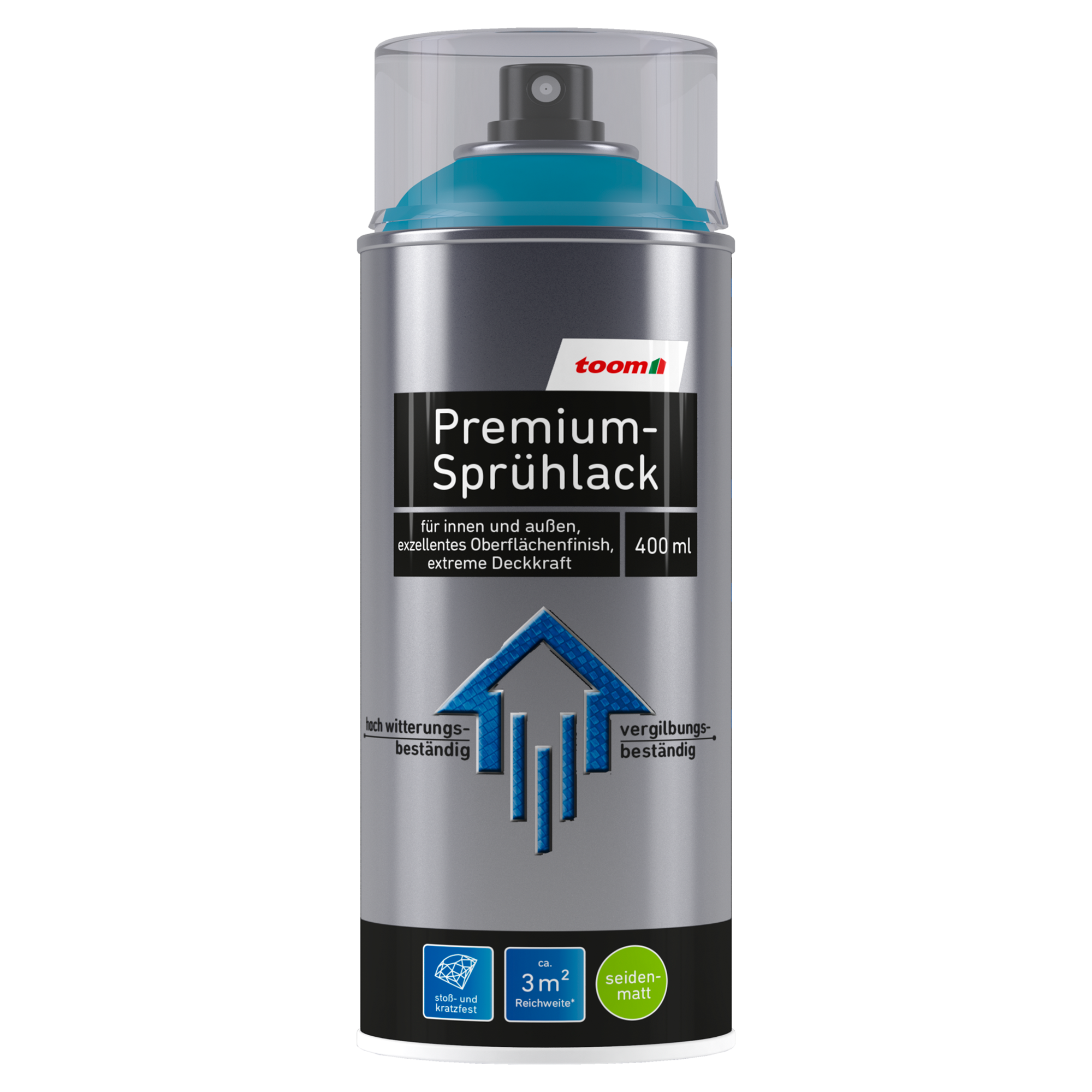 Premium-Sprühlack petrolfarben seidenmatt 400 ml + product picture