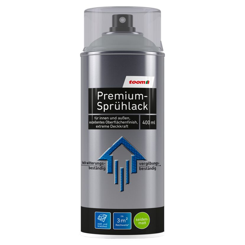 Premium-Sprühlack grau seidenmatt 400 ml