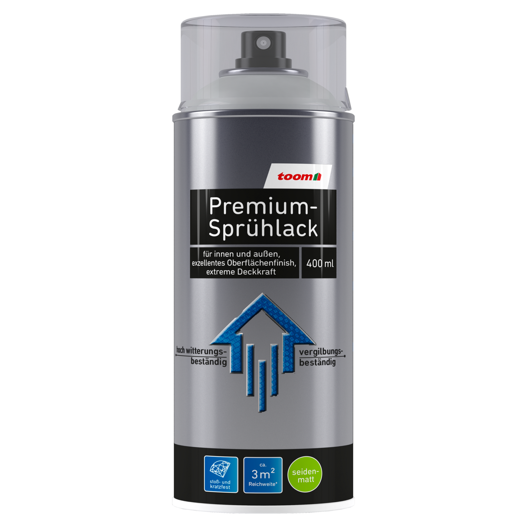 Premium-Sprühlack lichtgrau seidenmatt 400 ml + product picture