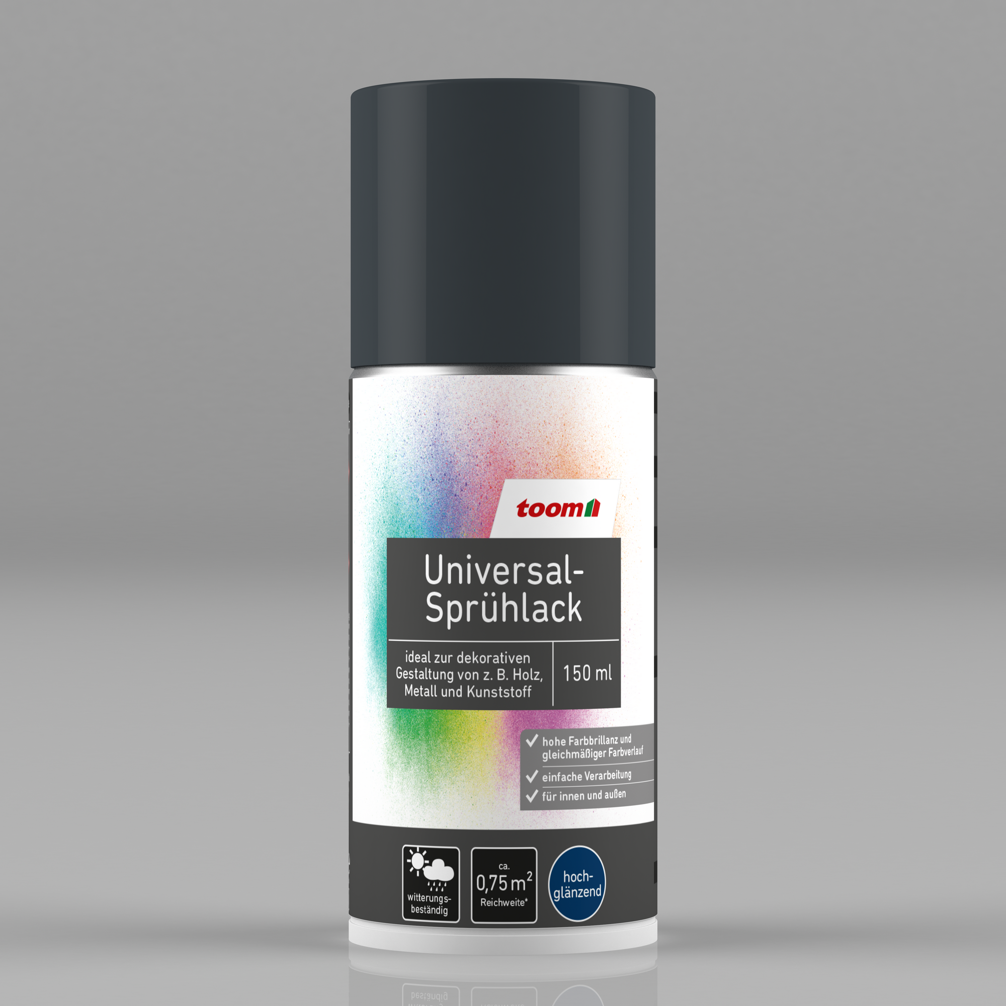 Universal-Sprühlack 'Schattenspiel' anthrazitfarben glänzend 150 ml + product picture