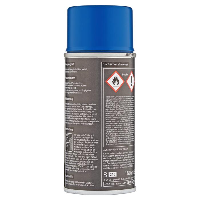 toom Universal-Sprühlack seidenmatt blau 150 ml ǀ toom ...
