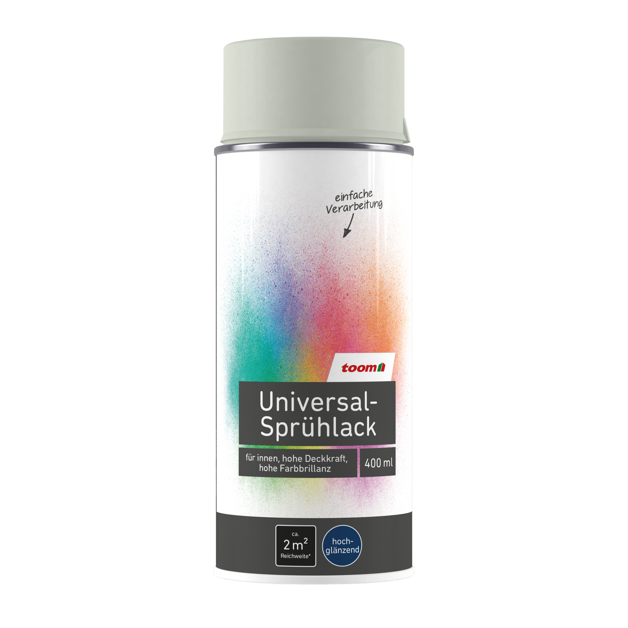 Universal-Sprühlack 'Mondschein' lichtgrau glänzend 400 ml + product picture