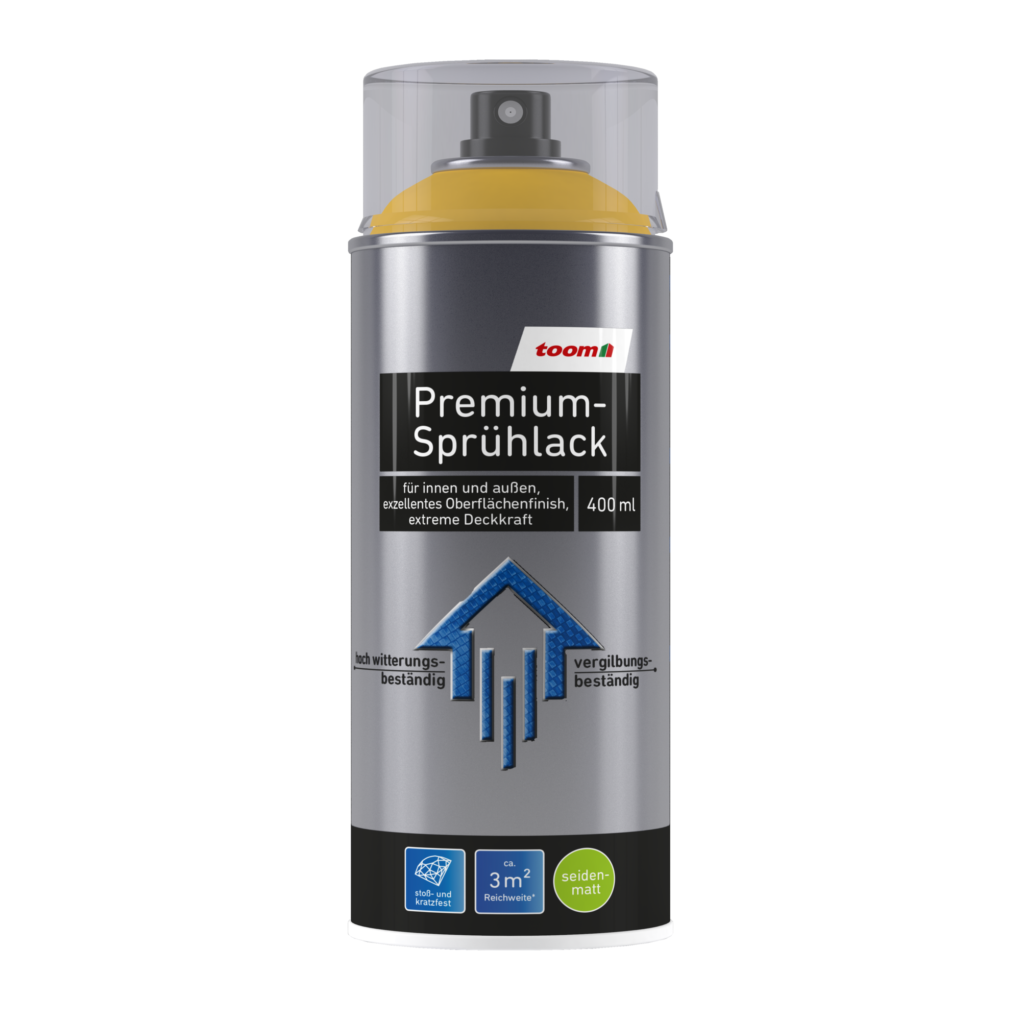 Premium-Sprühlack verkehrsgelb seidenmatt 400 ml + product picture