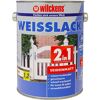Weißlack-Dose mit Abbildung eines weiß gestrichenen Gartenzauns