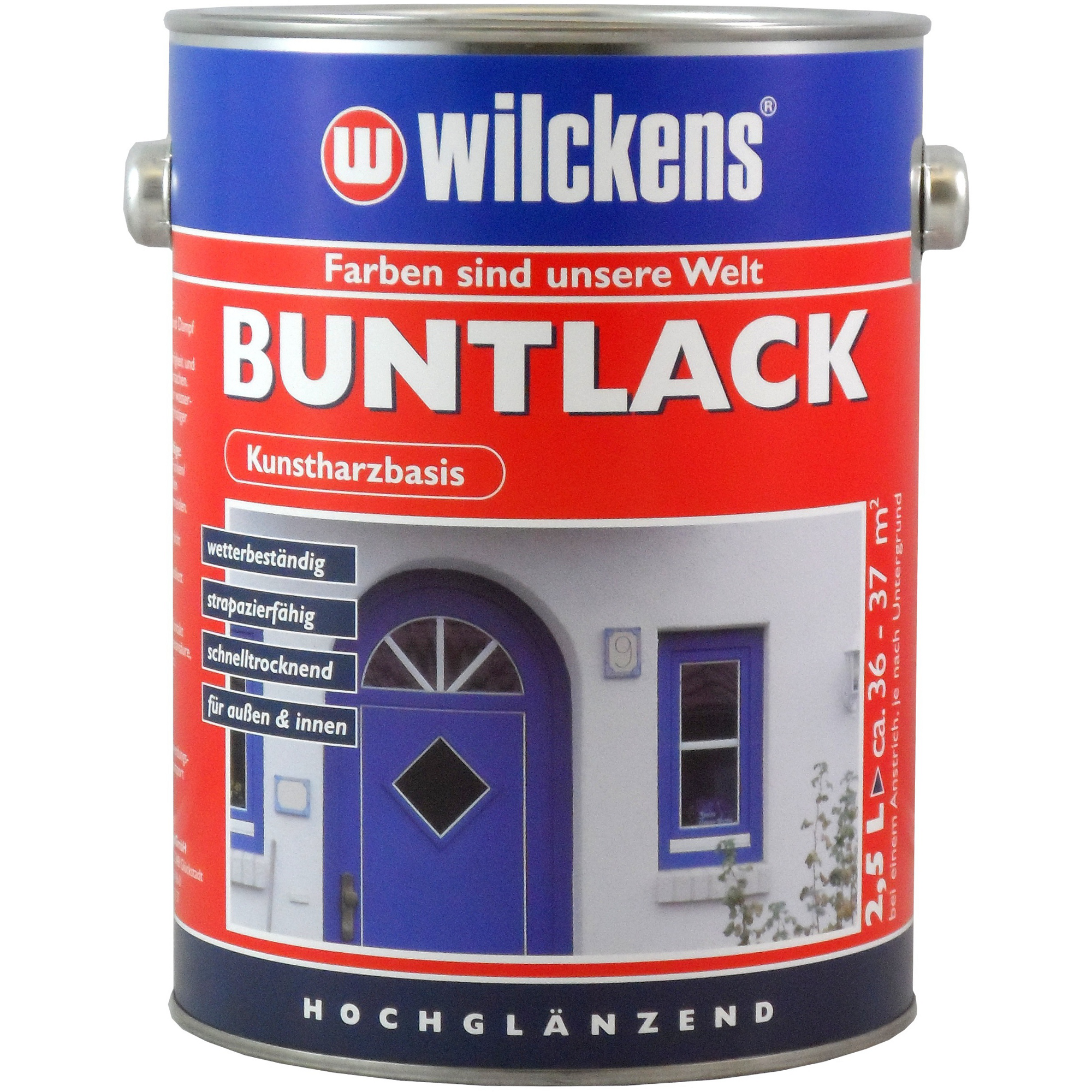 Buntlack 'RAL 3000' feuerrot hochglänzend 2,5 l + product picture