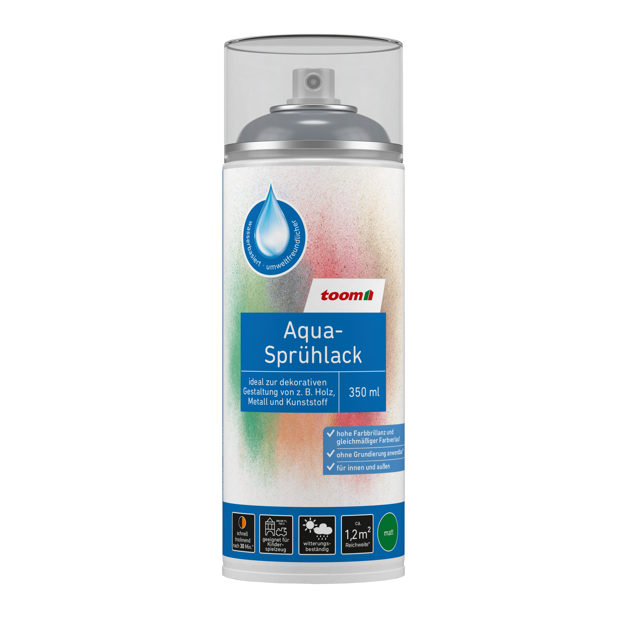 Aqua-Sprühlack betongrau glänzend 350 ml + product picture