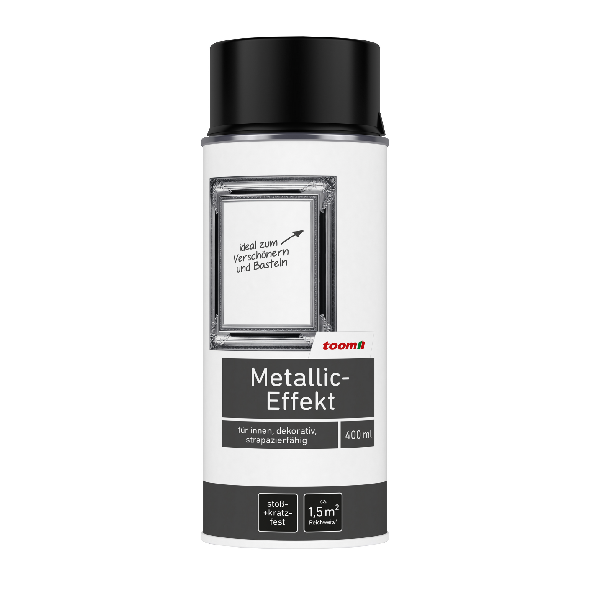 Metallic-Effekt-Sprühlack schwarz 400 ml + product picture