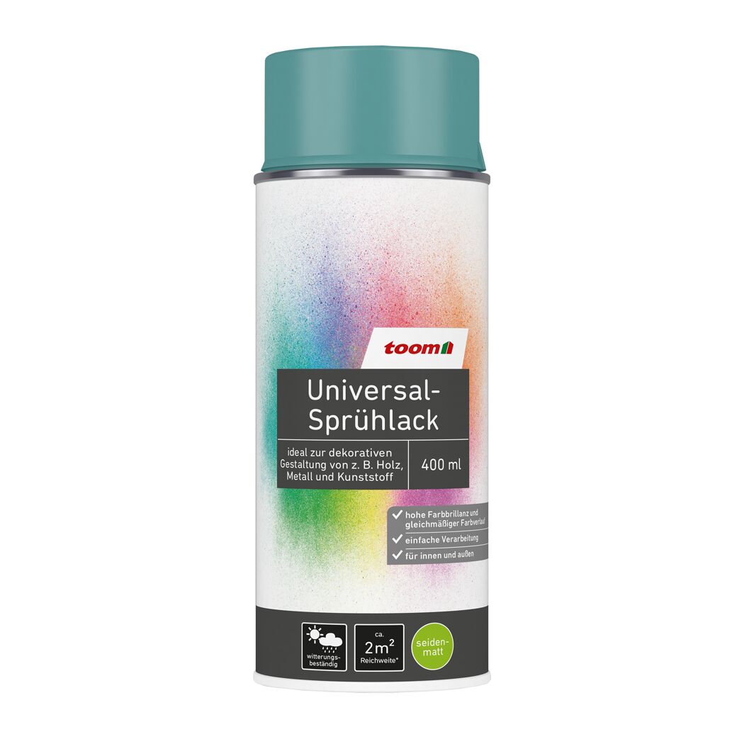 toom Universal-Sprühlack aquamarin seidenmatt 400 ml
