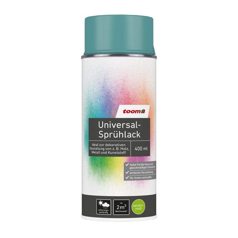 toom Universal-Sprühlack aquamarin seidenmatt 400 ml