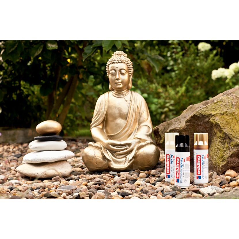 Goldene Buddha-Statue, edding Permanent Sprays