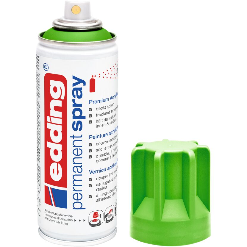 Grüne edding Permanent Spraydose und Deckel