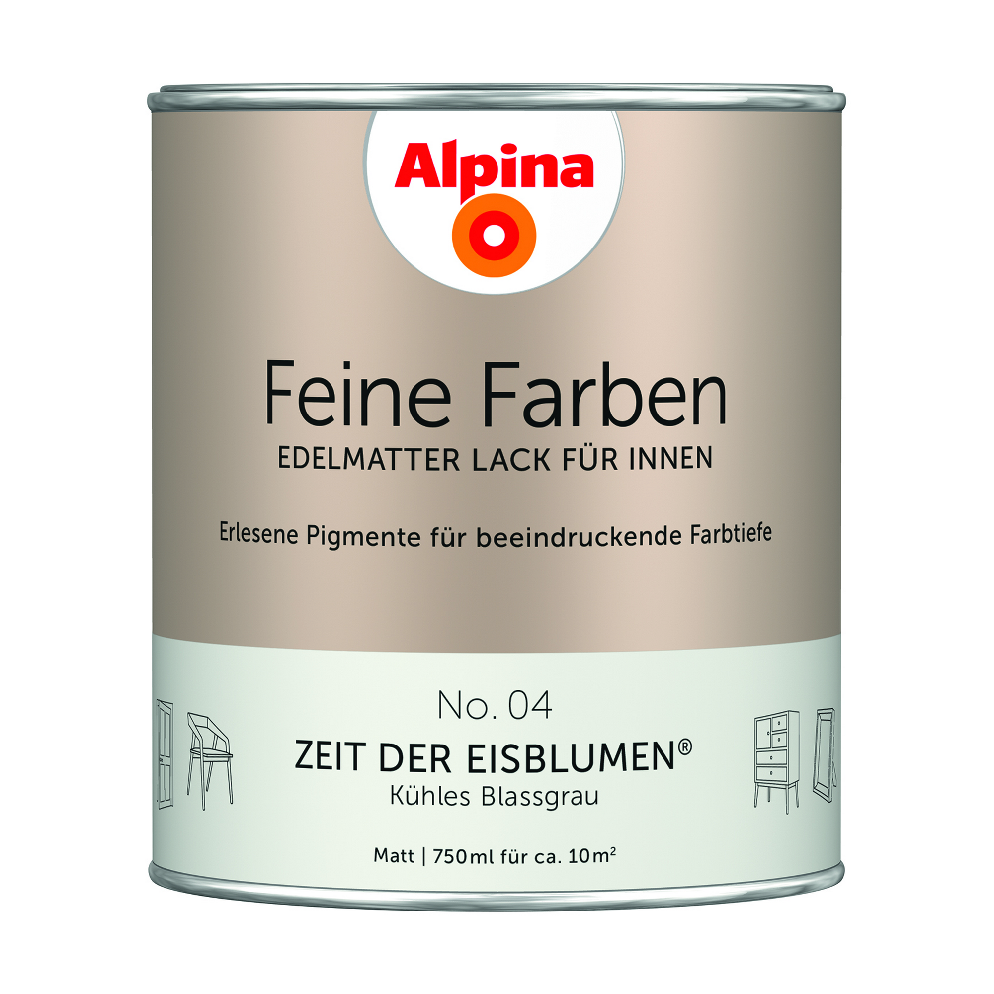 Feine Farben 'Zeit der Eisblumen' zartgrau matt 750 ml + product picture