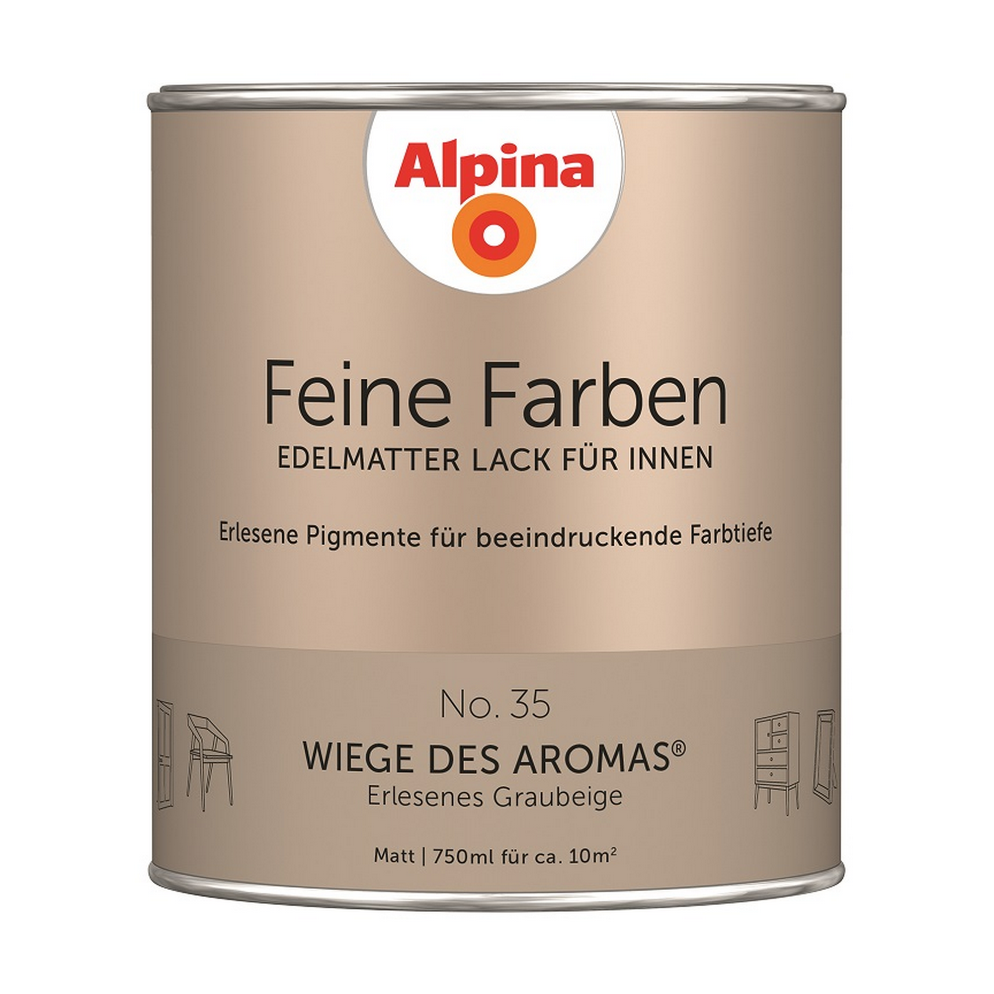 Feine Farben 'Wiege des Aromas' graubeige matt 750 ml