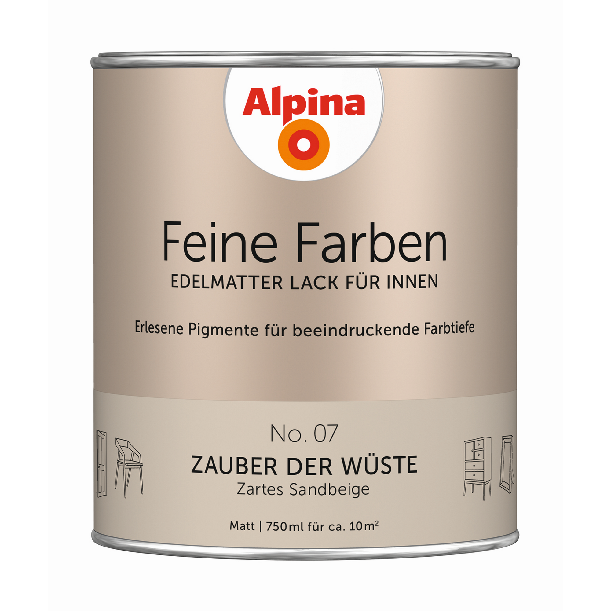 Feine Farben 'Zauber der Wüste' beige matt 750 ml