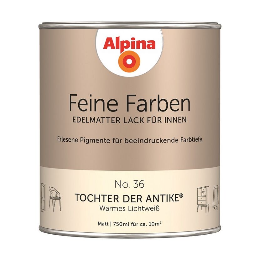Feine Farben 'Tochter der Antike' weiß-beige matt 750 ml