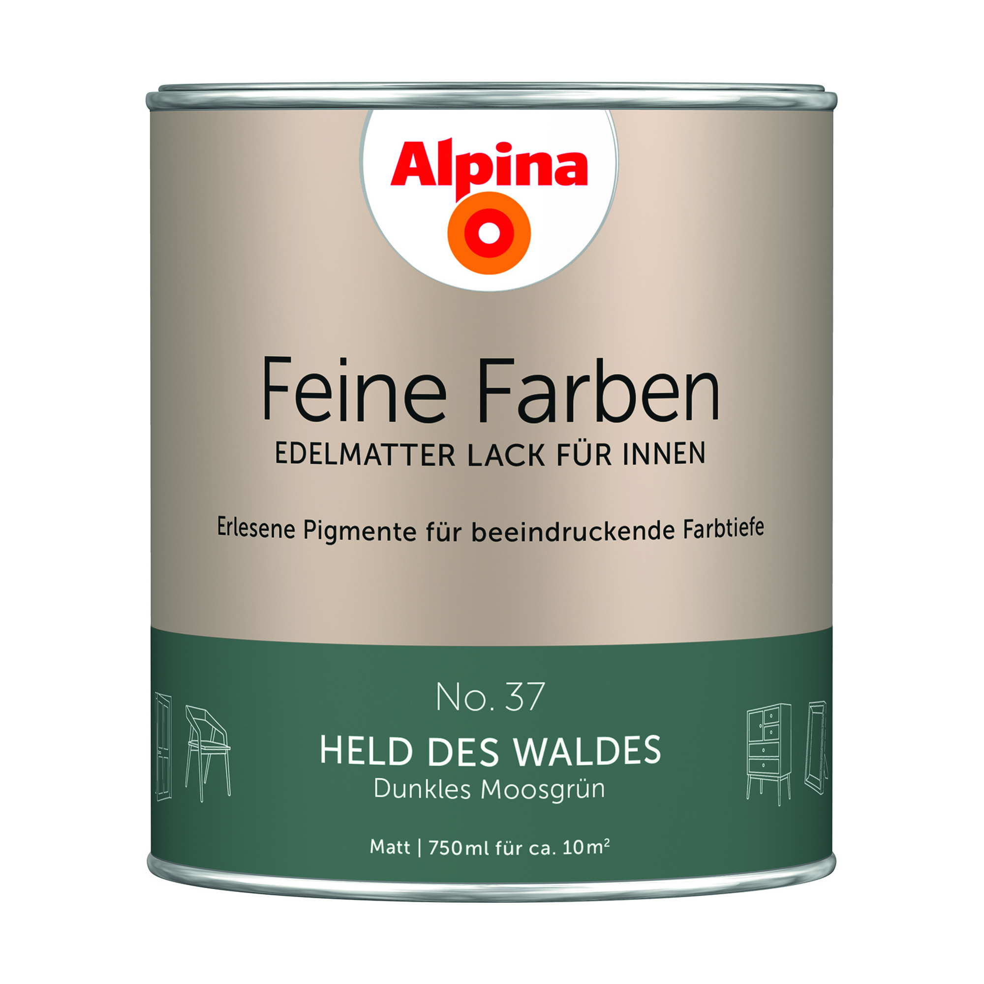 Feine Farben 'Held des Waldes' moosgrün matt 750 ml + product picture