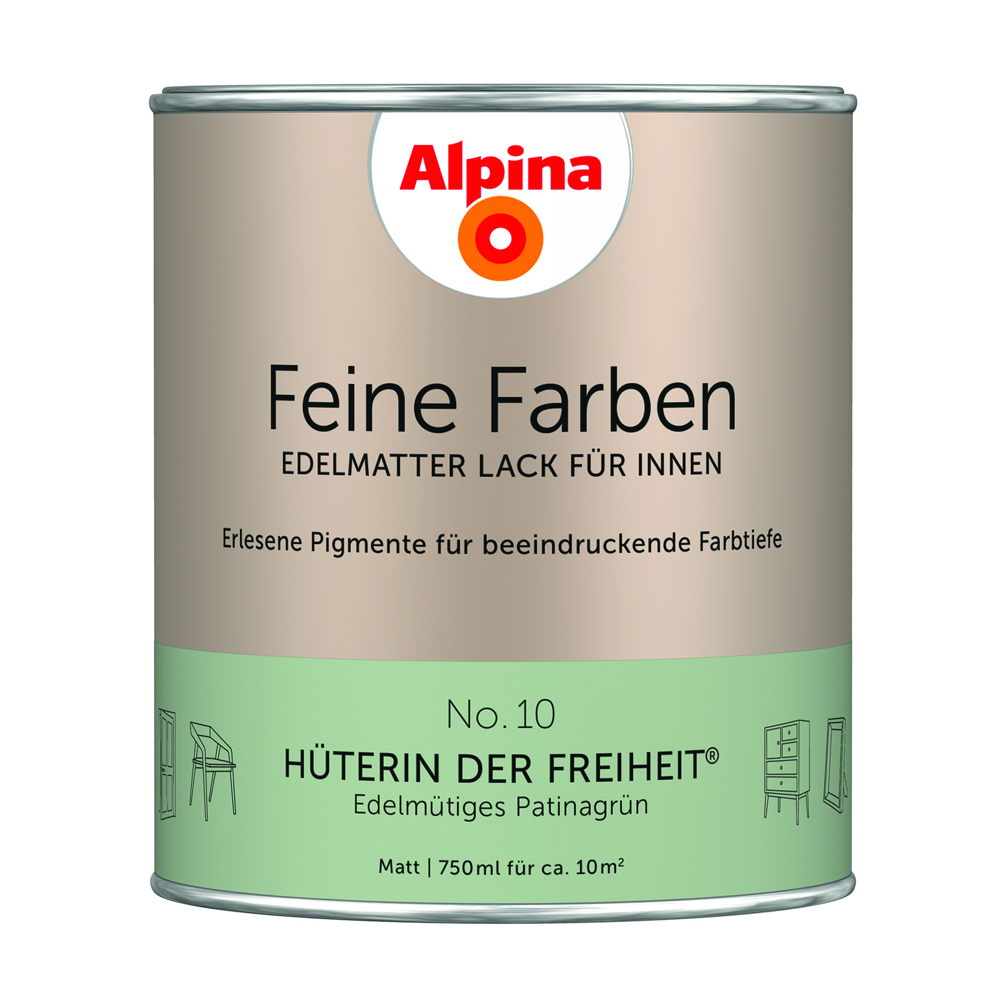 Feine Farben 'Hüterin der Freiheit' patinagrün matt 750 ml + product picture