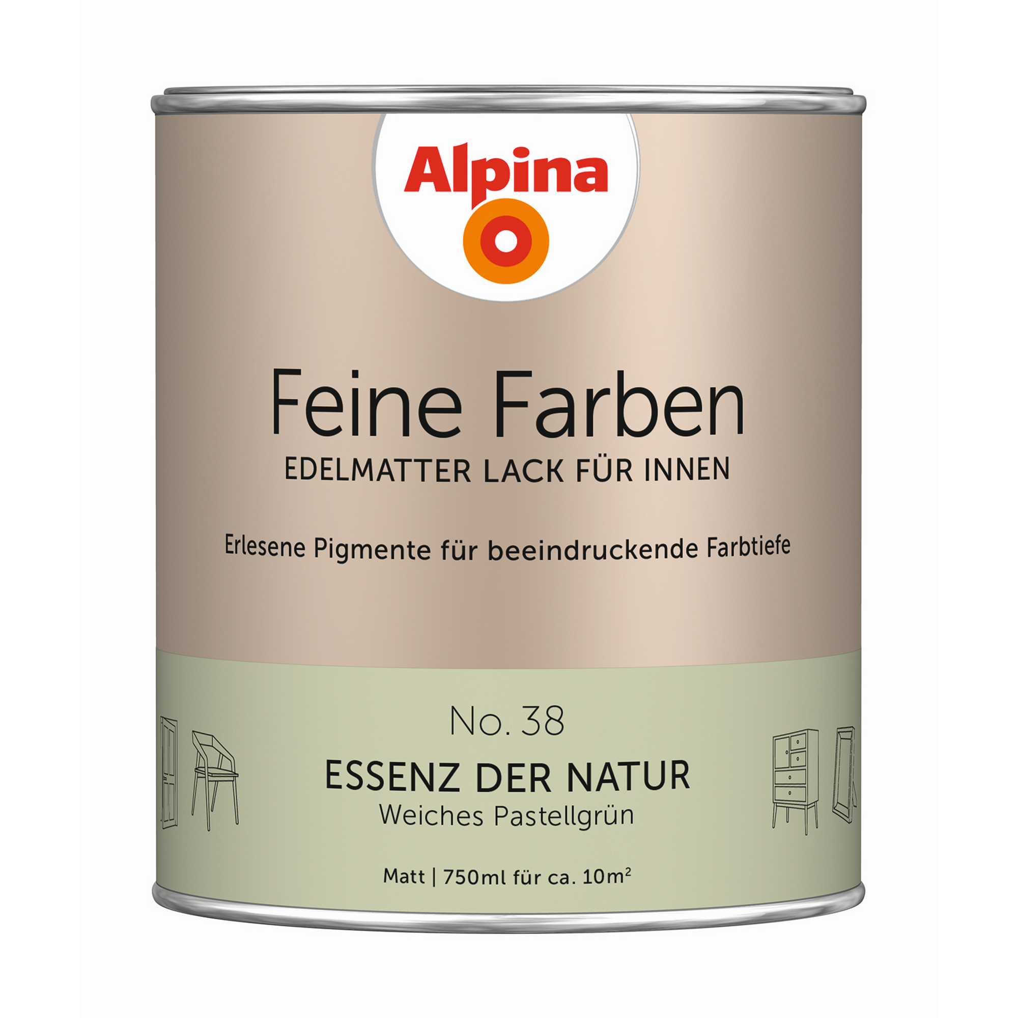 Feine Farben 'Essenz der Natur' pastellgrün matt 750 ml