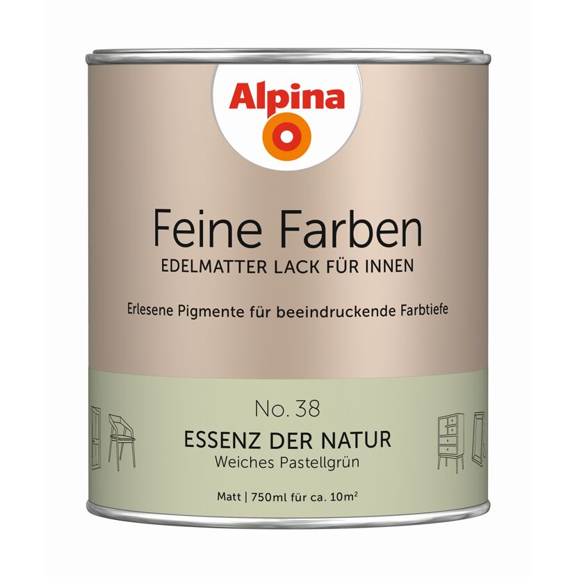 Feine Farben 'Essenz der Natur' pastellgrün matt 750 ml