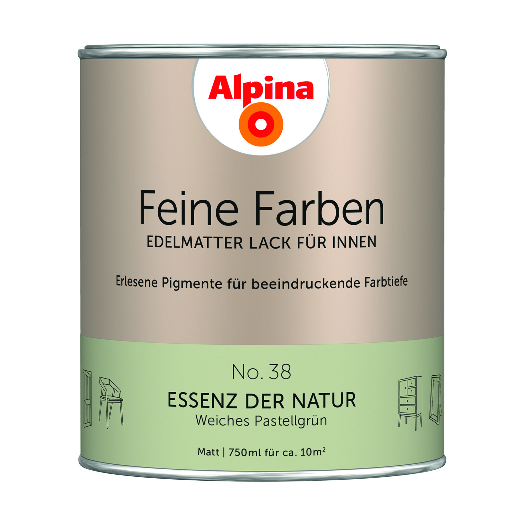 Feine Farben 'Essenz der Natur' pastellgrün matt 750 ml + product picture