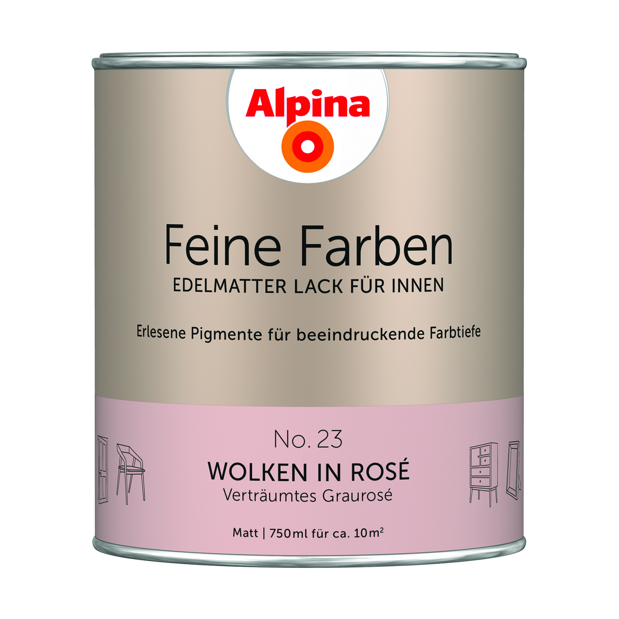 Feine Farben 'Wolken in Rosé' hellrosa matt 750 ml + product picture