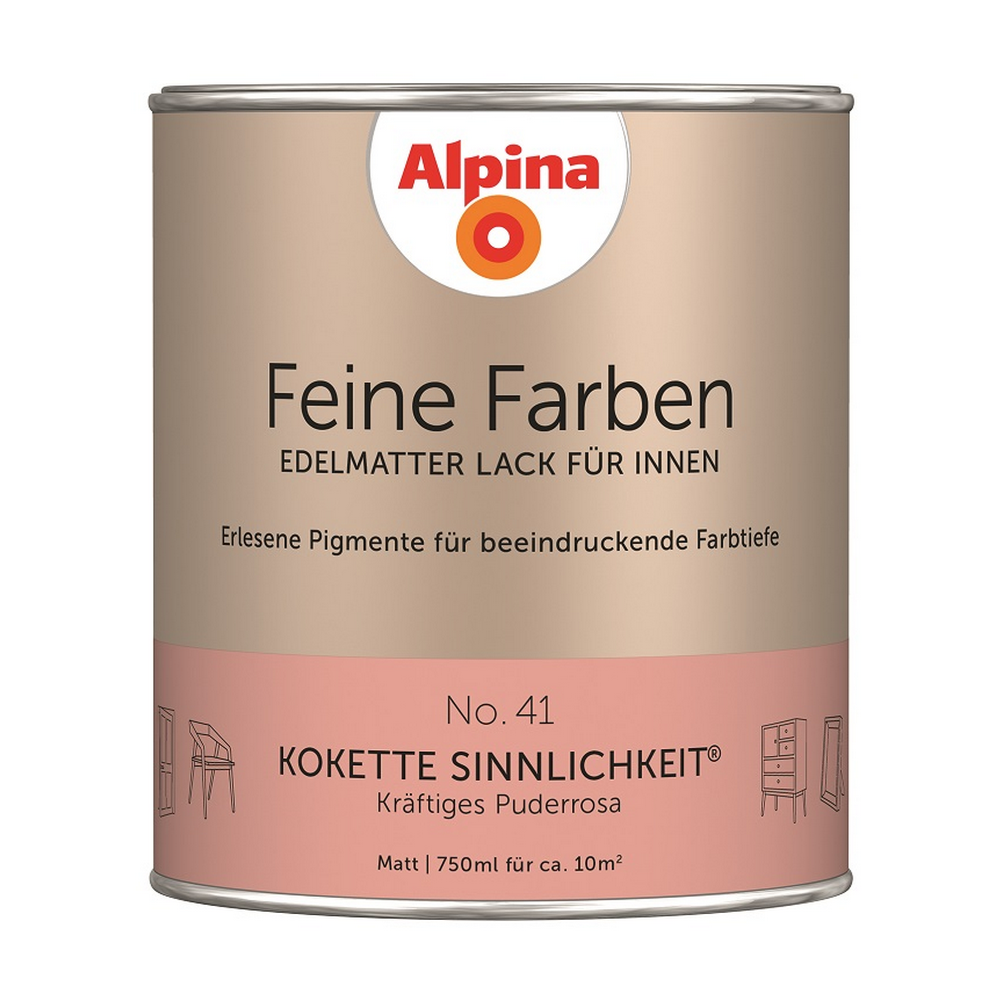 Feine Farben 'Kokette Sinnlichkeit' rosa matt 750 ml