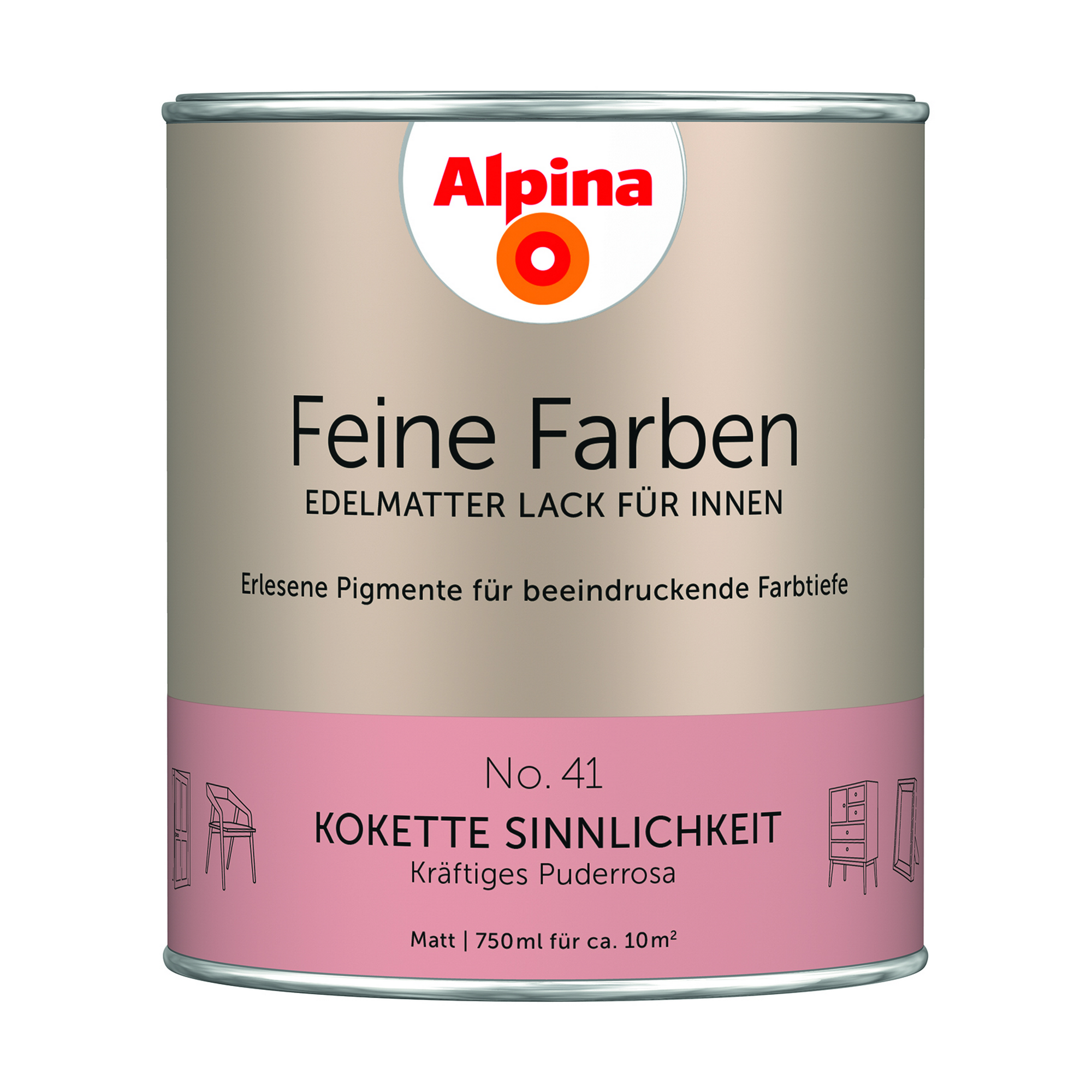 Feine Farben 'Kokette Sinnlichkeit' rosa matt 750 ml + product picture