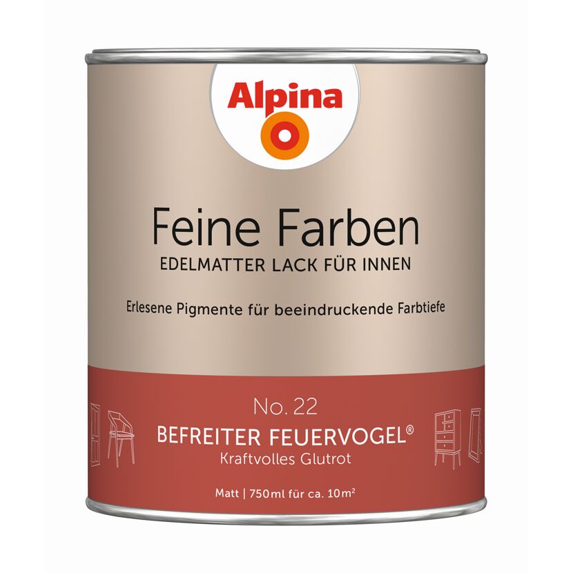 Feine Farben 'Befreiter Feuervogel' rostrot matt 750 ml