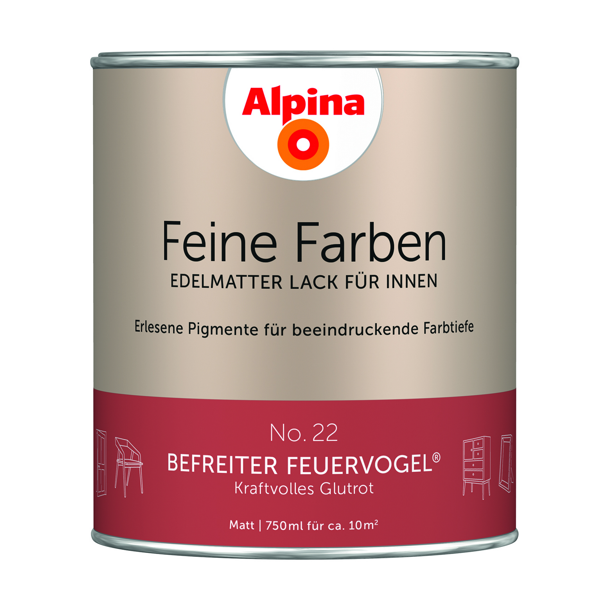Feine Farben 'Befreiter Feuervogel' rostrot matt 750 ml + product picture