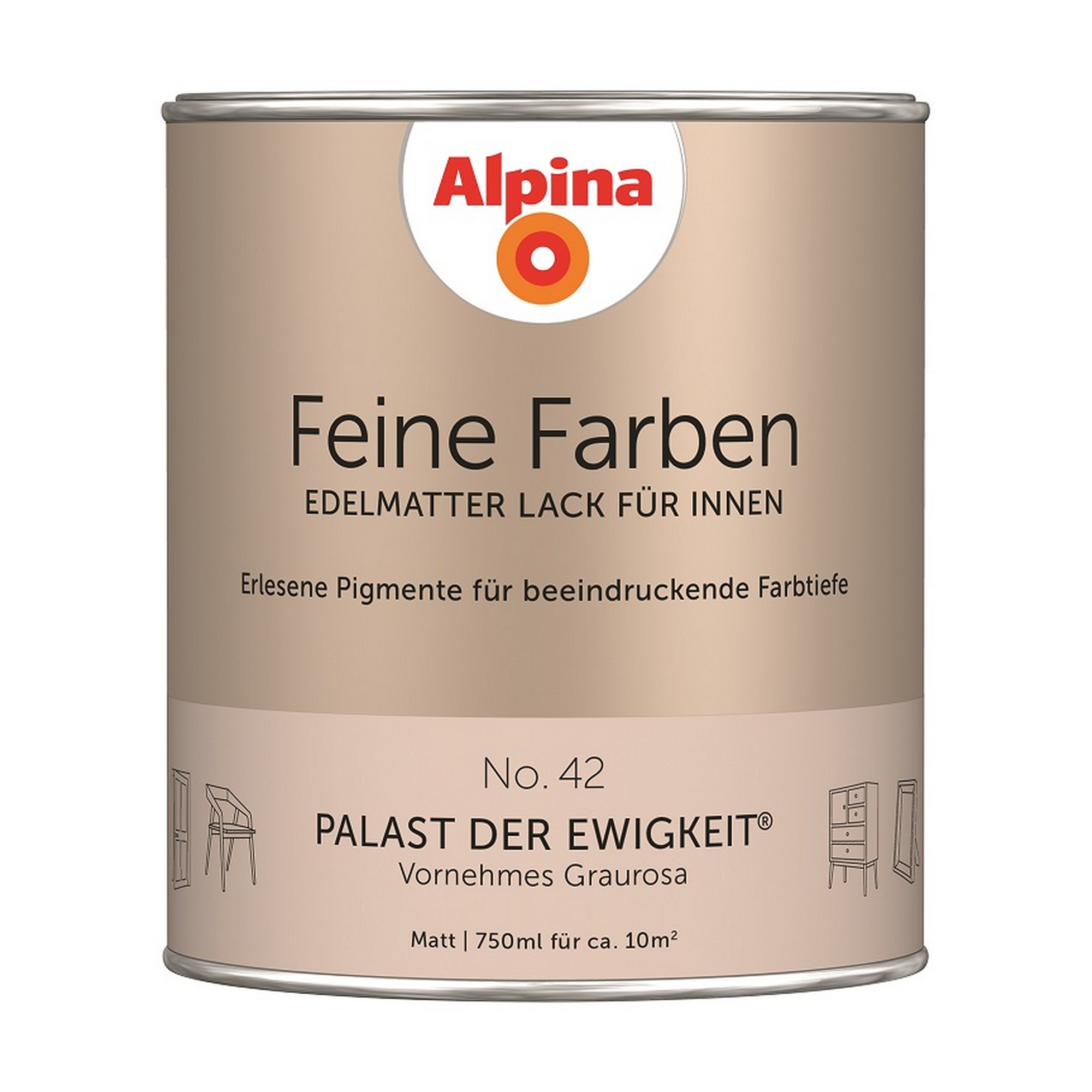 Feine Farben 'Palast der Ewigkeit' cremebeige matt 750 ml
