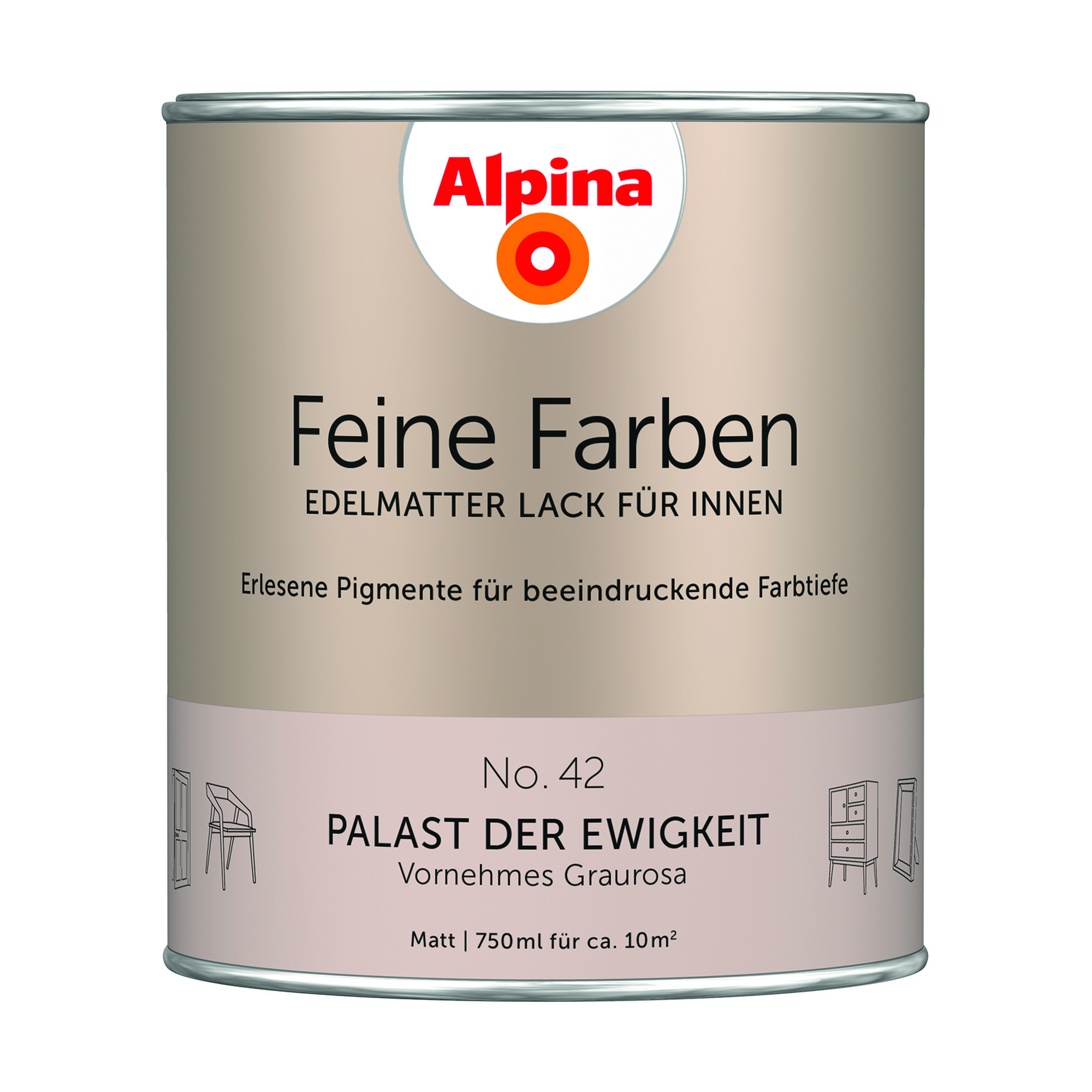 Feine Farben 'Palast der Ewigkeit' cremebeige matt 750 ml + product picture