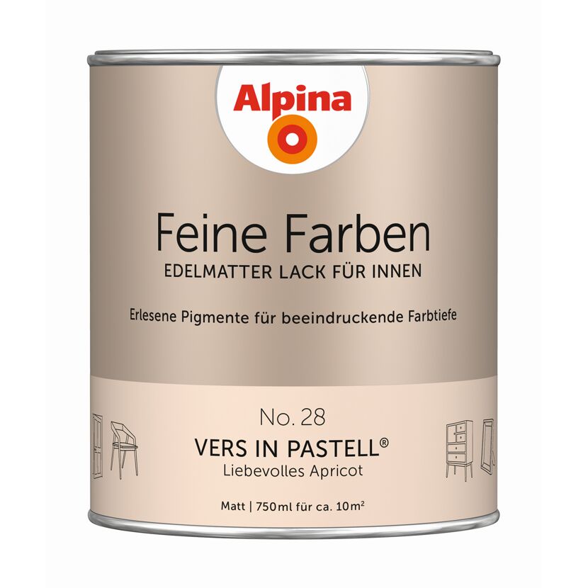 Feine Farben 'Vers in Pastell' apricotfarben matt 750 ml