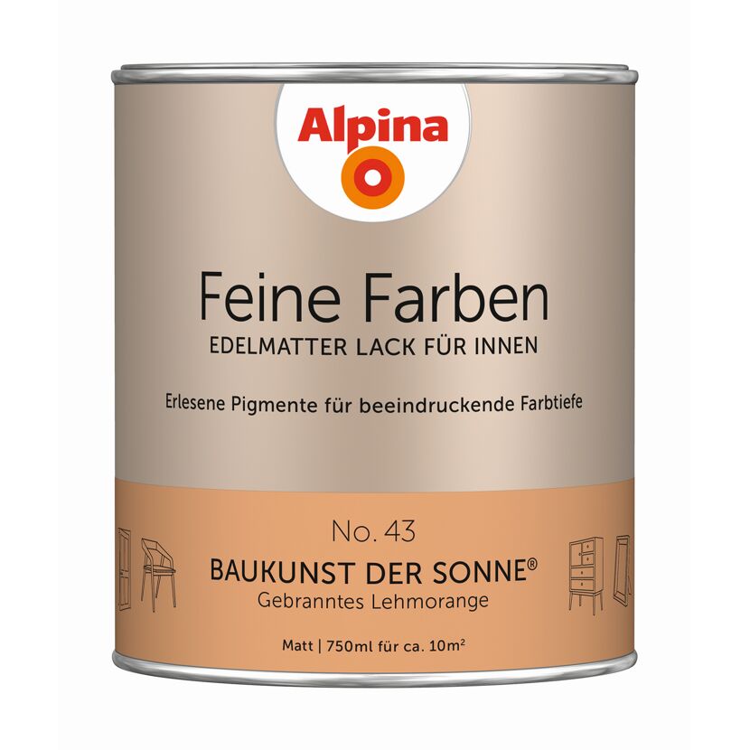 Feine Farben 'Baukunst der Sonne' orange matt 750 ml