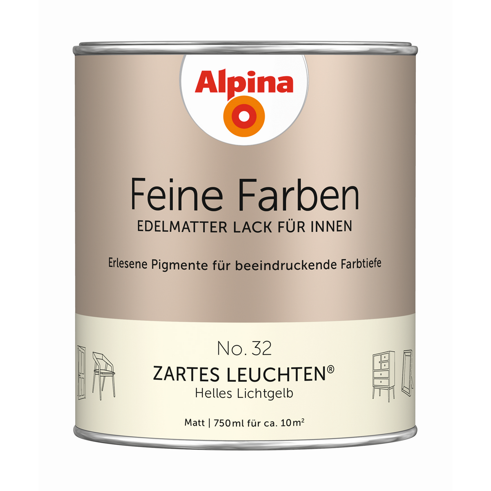 Feine Farben 'Zartes Leuchten' hellgelb matt 750 ml