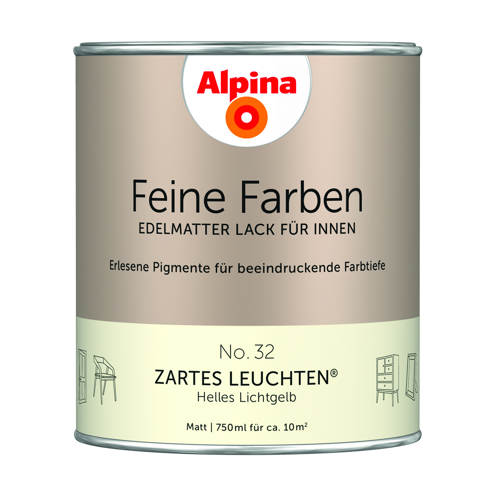 Feine Farben 'Zartes Leuchten' hellgelb matt 750 ml + product picture