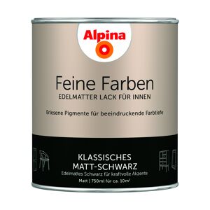 Feine Farben 'Klassisches Matt-Schwarz' schwarz matt 750 ml