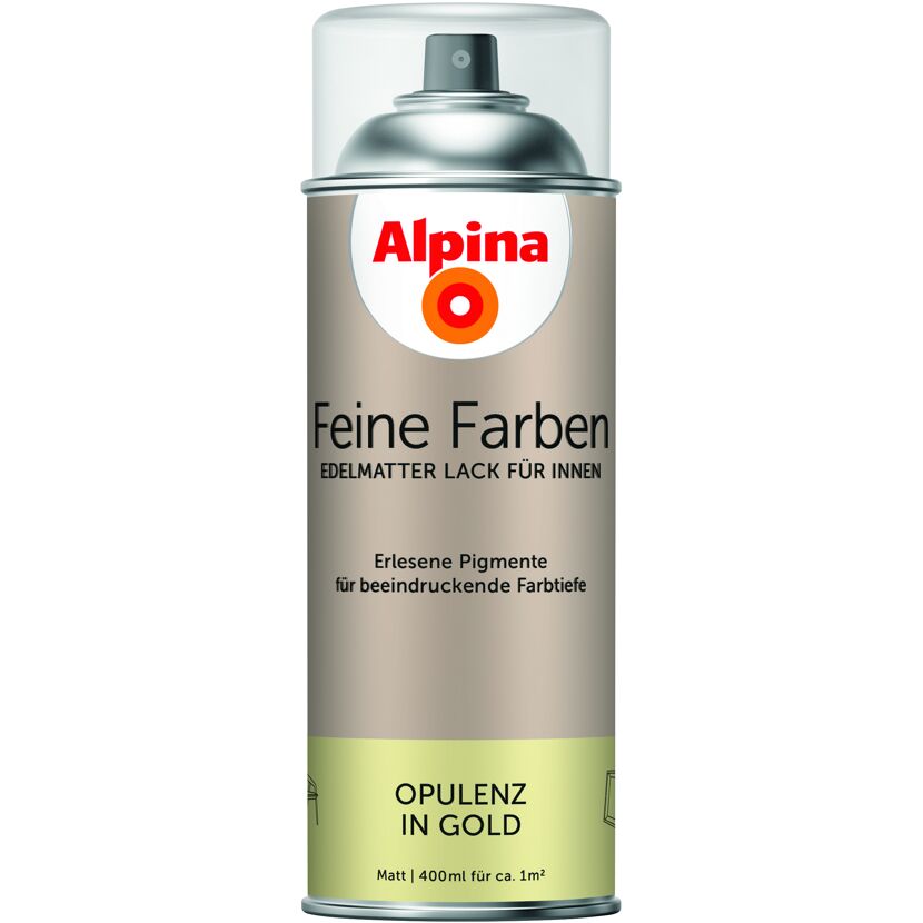 Alpina Feine Farben Sprühlack Opulenz in Gold, 400 ml
