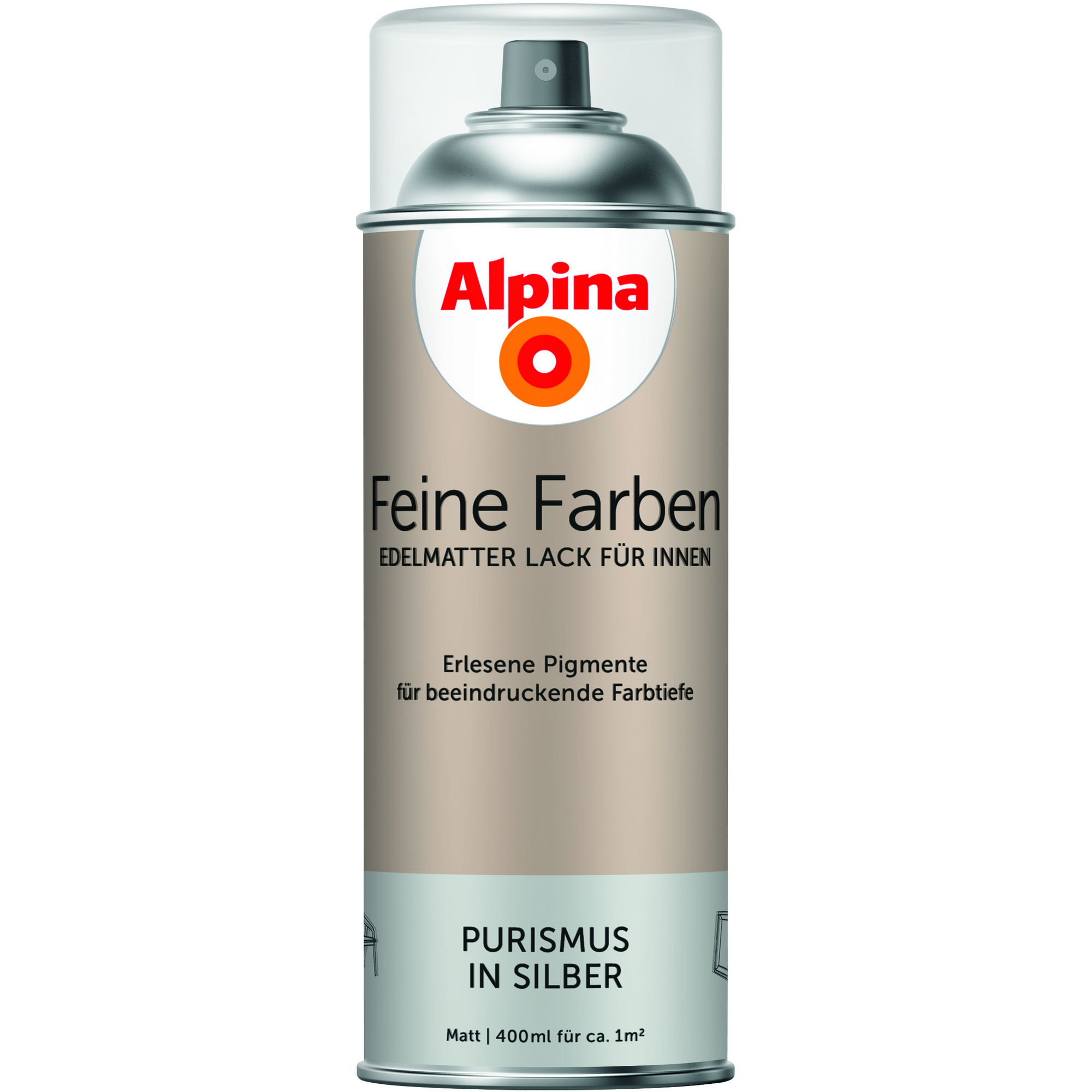 Feine Farben 'Purismus in Silber' silber matt 400 ml + product picture